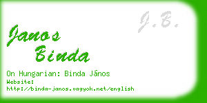 janos binda business card